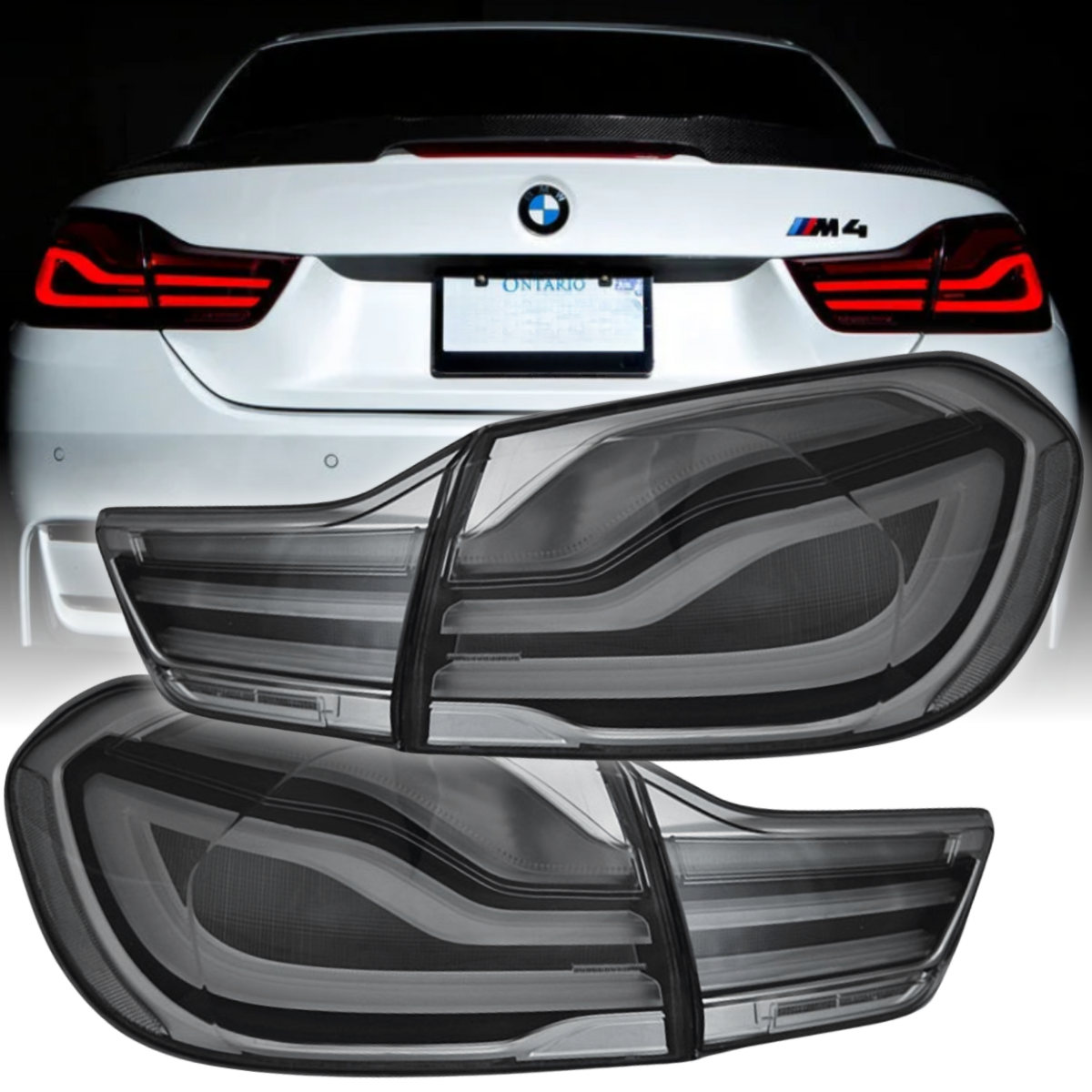 LED LightBar Rückleuchten Set smoke für BMW 4er F32 F33 F36  2013-2016