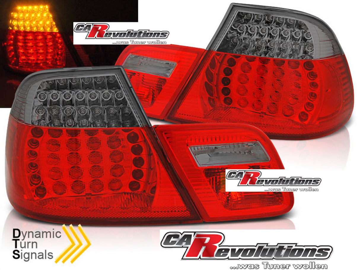 Dynamische LED Rückleuchten rot matt für BMW E46 04.1999-03.2003 COUPE