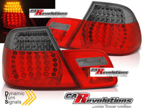 Dynamische LED Rückleuchten rot matt für BMW E46 04.1999-03.2003 COUPE - CR Tuning