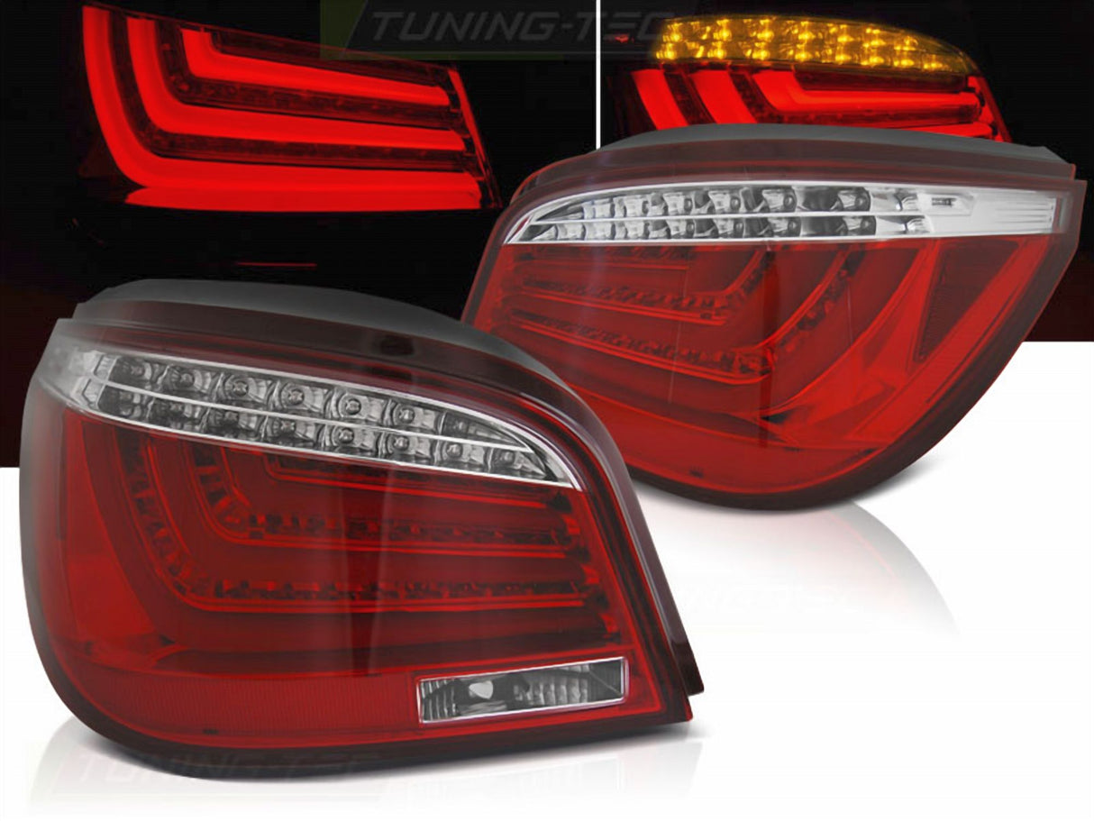 LED Lightbar Rückleuchten Set rot klar für BMW E60 LCI 2007 bis 2010 Limousine