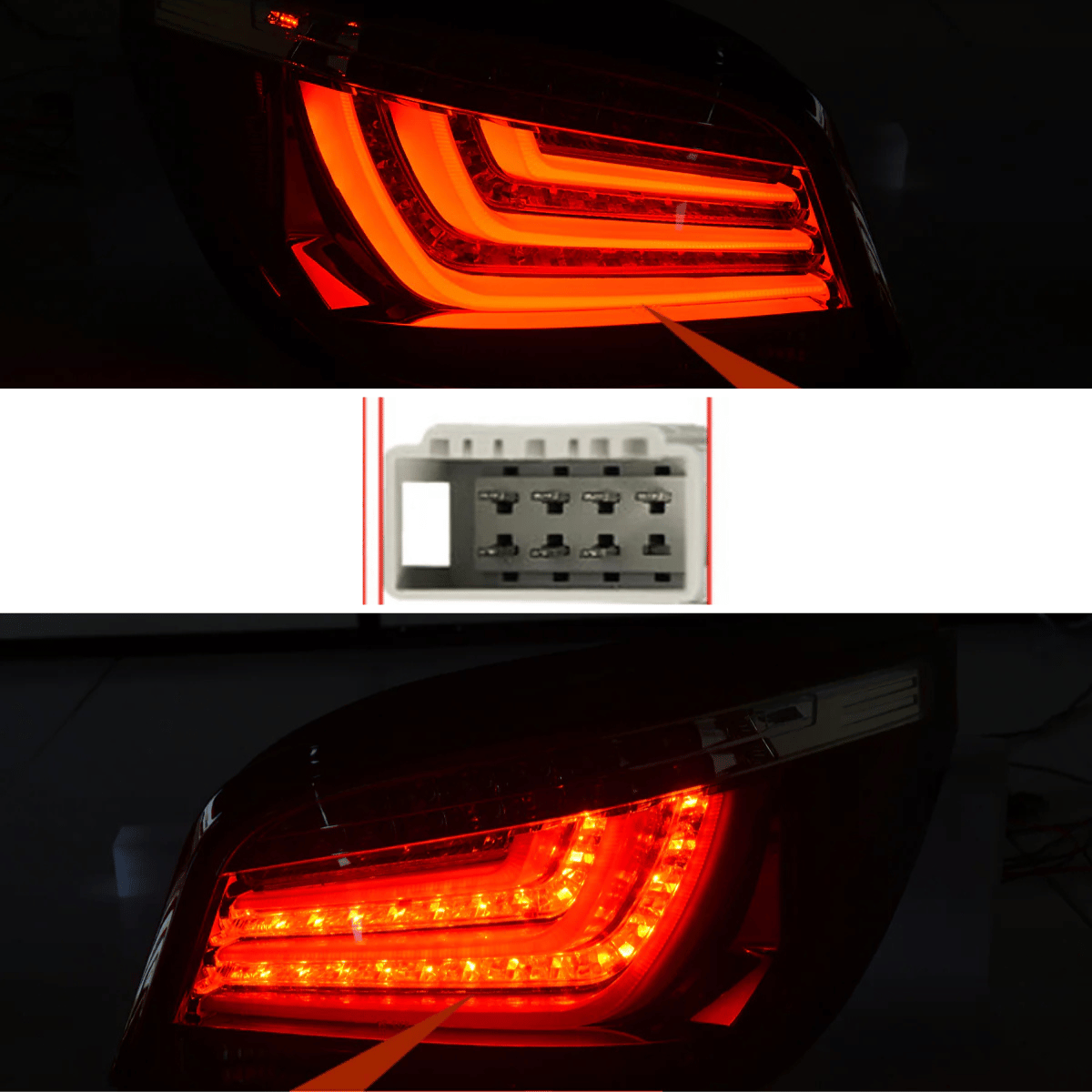 LED Rückleuchten für BMW E60 E61 mit Anschlussstecker, dynamischer Blinker