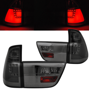 LED Rückleuchten Smoke für BMW X5 E53 Lightbar Set, dunkles Design