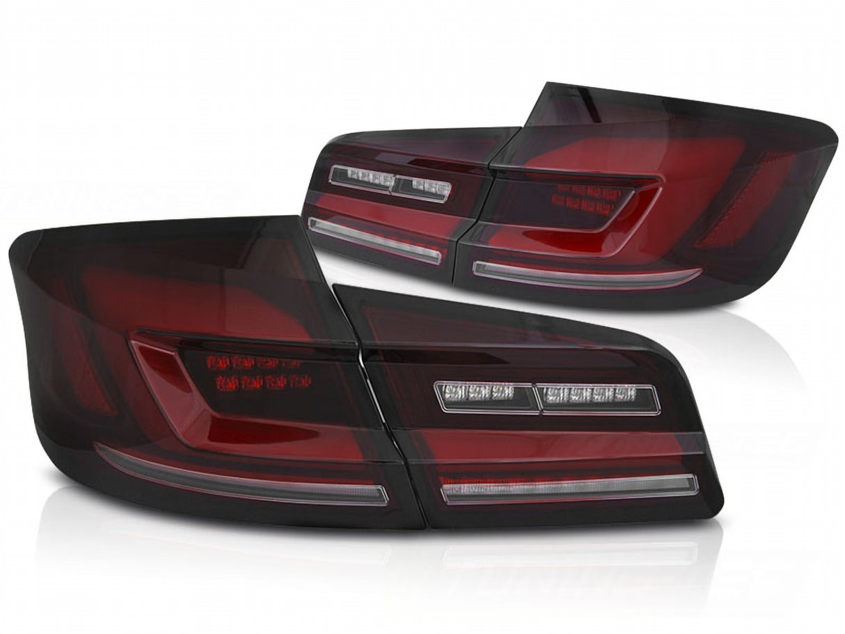 Dynamische LED Rückleuchten Set für BMW 5er F10 2010-2016 Limo Red Smoke