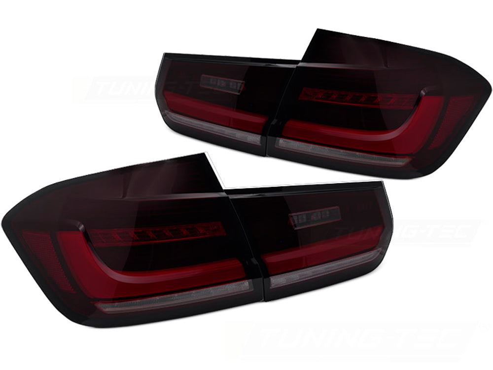Dynamische Voll LED Rückleuchten rot smoke für BMW F30 Limousine 2011-2015