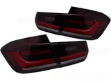 Dynamische Voll LED Rückleuchten rot smoke für BMW F30 Limousine 2011-2015