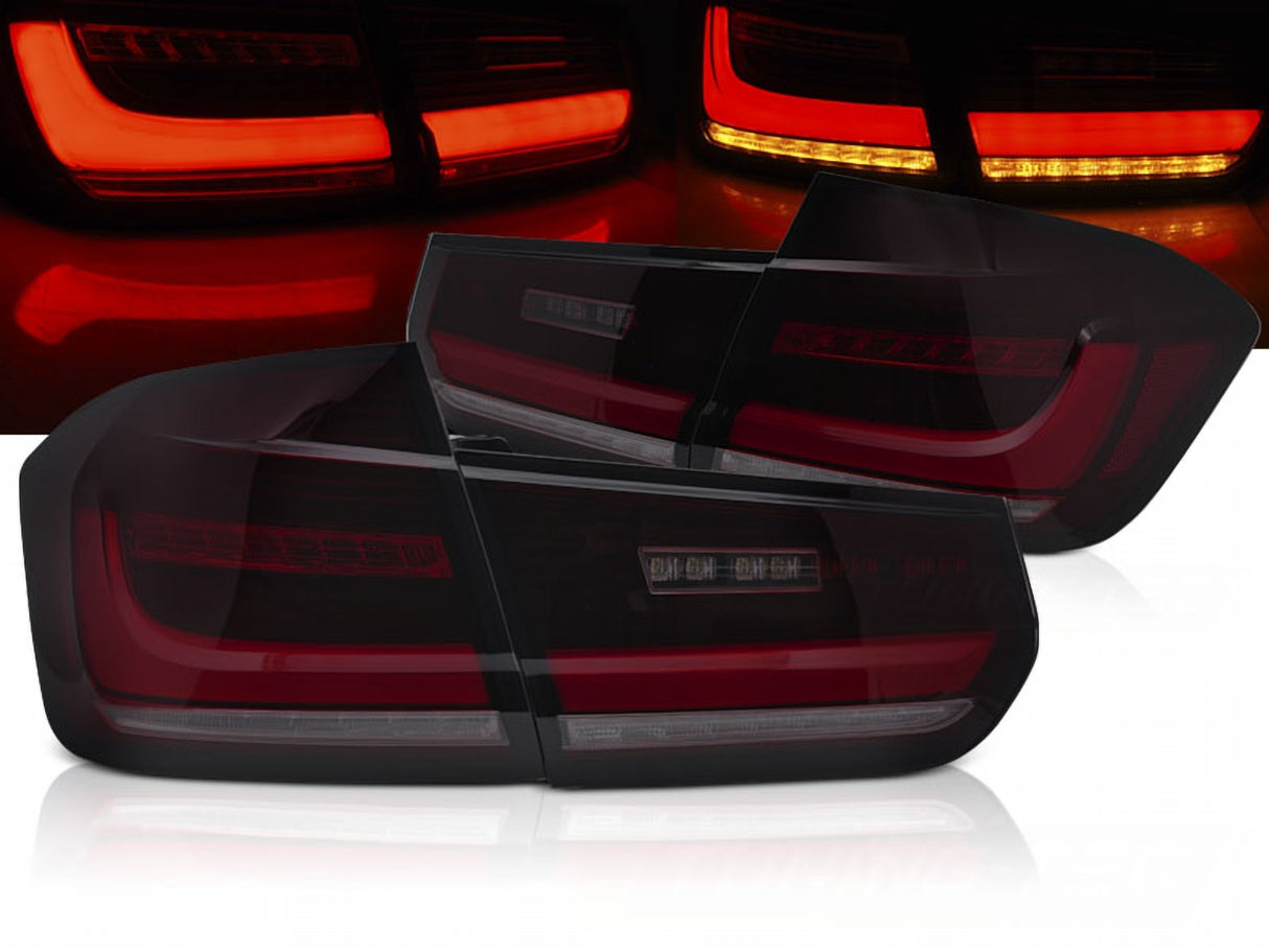 Dynamische Voll LED Rückleuchten rot smoke für BMW F30 Limousine 2011-2015