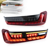 Voll OLED Rückleuchten Set in rot smoke für BMW 3er G20 2019–2022 dynamischer Blinker & Welcome Light