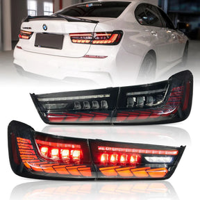 leuchten smoke mit dynamischem Blinker und Welcome Light für BMW 3er G20 OLED Rück