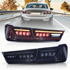 Voll LED Laser Rückleuchten Set Smoke für BMW 3er G20 2019-2022, dynamischer Blinker