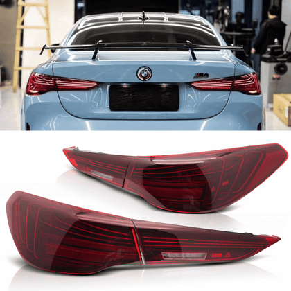 Voll LED Rückleuchten Set für BMW 4er G22 / G23 / G26 ab 2020 in rot Dynamischer Blinker