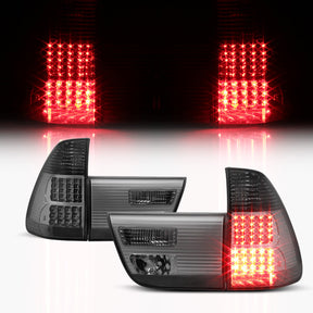 LED Rückleuchten Smoke für BMW X5 E53, Paarweise, mit roten LEDs, Tuning Zubehör