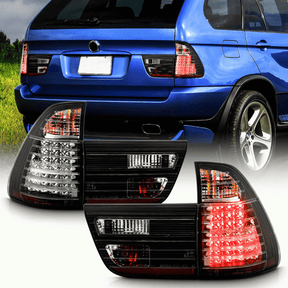 Schwarze LED Rückleuchten Set für BMW X5 E53 1999-2003, Tuning Rücklichter