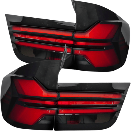 Voll LED Rückleuchten Set Schwarz für BMW X5 E70 LCI 2010-2013 mit Dynamischem Blinker