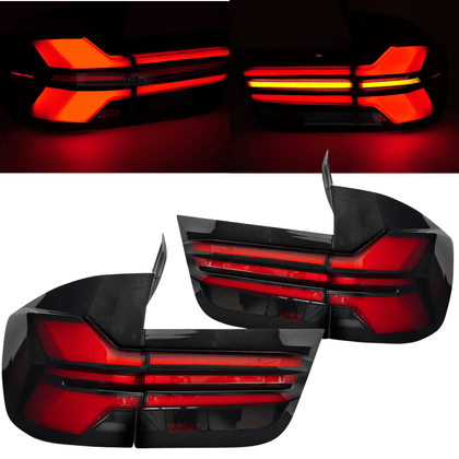 Voll LED Rückleuchten Set Schwarz für BMW X5 E70 LCI 2010-2013 mit Dynamischem Blinker
