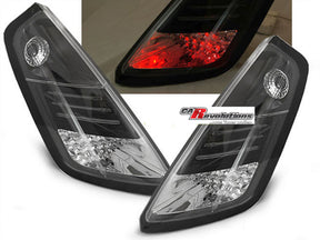 Schwarze LED Rückleuchten Set Fiat Grande Punto 05-09, Tuning Rücklichter