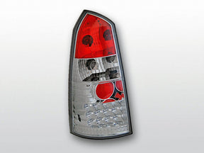 LED Rückleuchten chrom Ford Focus MK1 Kombi 1998-2004, rote und klare Elemente