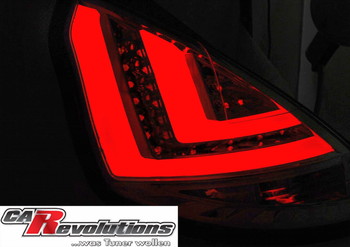 LED Lightbar Rückleuchten in chrom für Ford Fiesta MK7 2008--2012