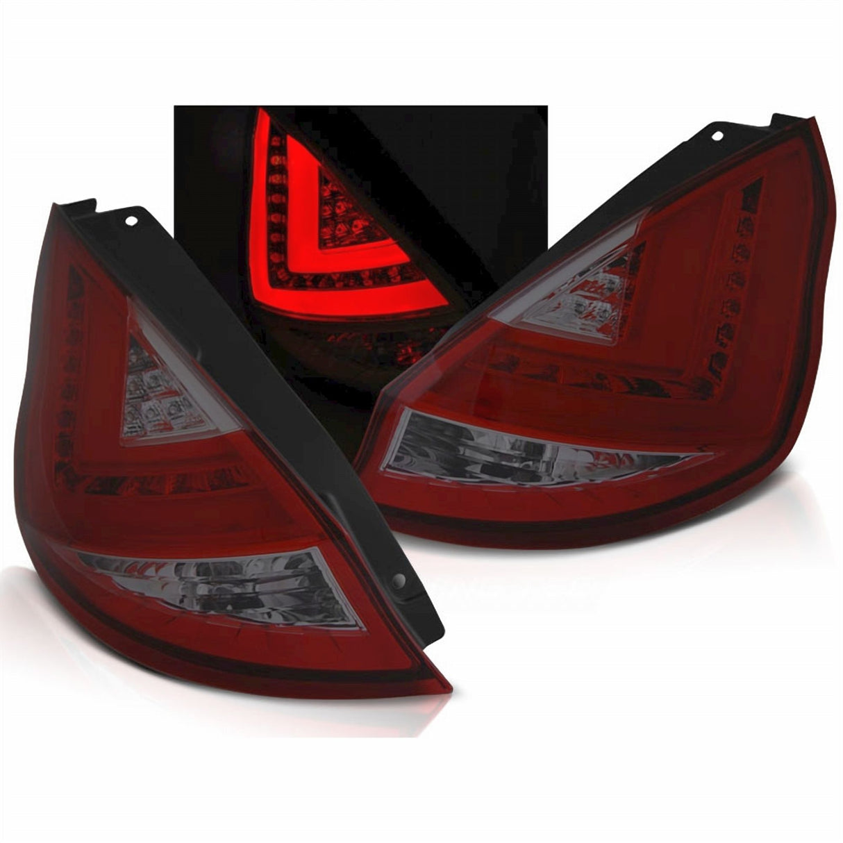 LED Rückleuchten in rot matt für Ford Fiesta MK7 2008--2012