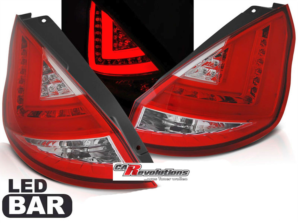 LED Lightbar Rückleuchten Set für Ford Fiesta MK7 Facelift rot 2012-2016