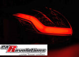 LED Lightbar Rückleuchten in rot matt für Ford Focus 3 2011-10.2014