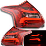 LED Lightbar Rückleuchten Set in rot weiß für Ford Focus MK3 2011-10.2014