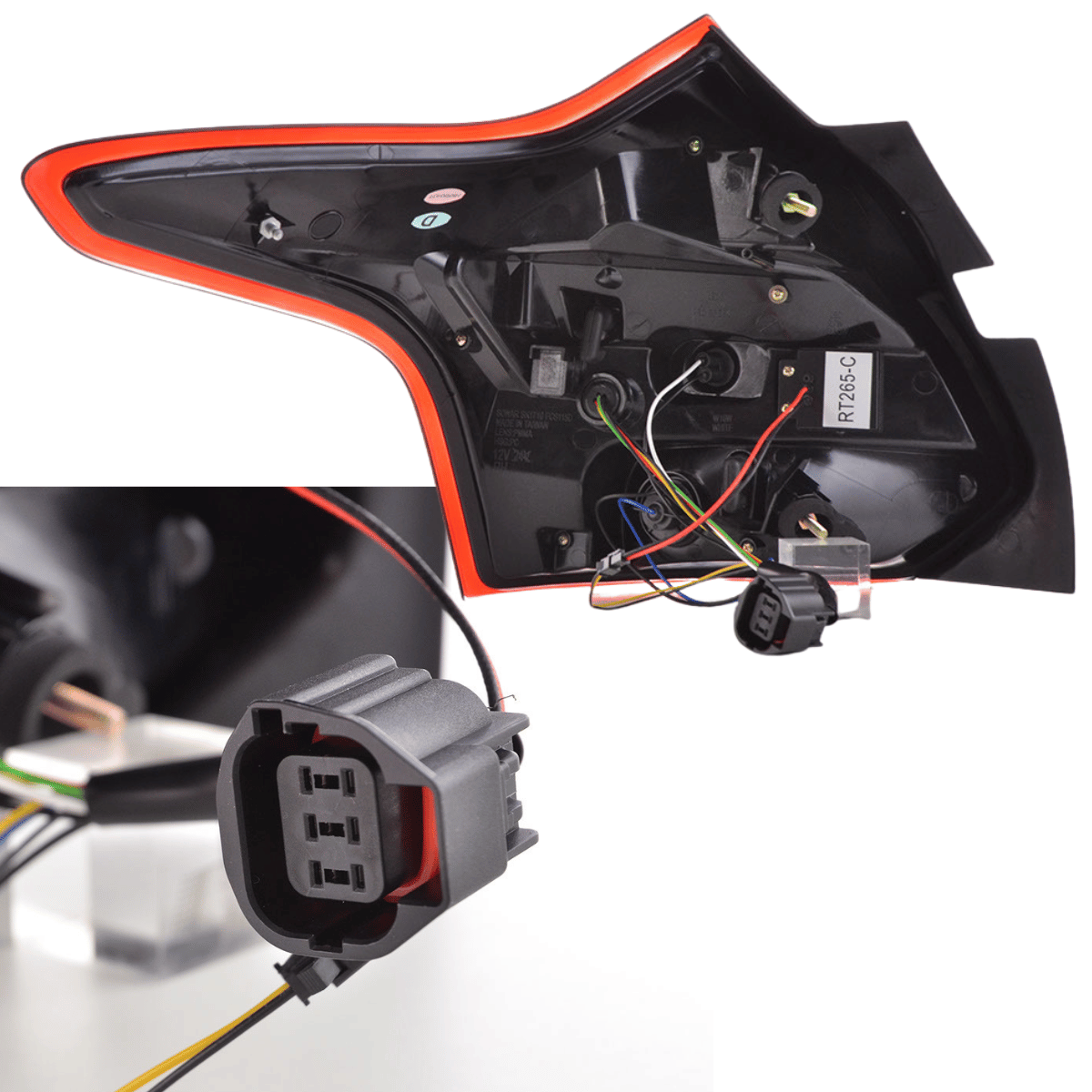 LED Lightbar Rückleuchten Set in smoke für Ford Focus MK3 2011-10.2014