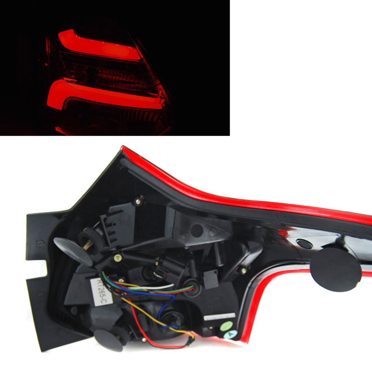 LED Lightbar Rückleuchten Set in schwarz für Ford Focus MK3 2011-10.2014