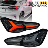Voll LED Rückleuchten Set für Ford Focus MK4 Fließheck 2018-2021 Smoke mit dynamischem Blinkern