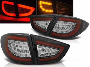 Schwarze LED Rückleuchten Hyundai IX35 2009-2013, dynamischer Blinker, Rücklicht