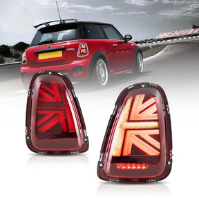 Voll LED Rückleuchten Set für MINI Cooper R56 R57 R58 R59 2006-2014 rot Union Jack Design