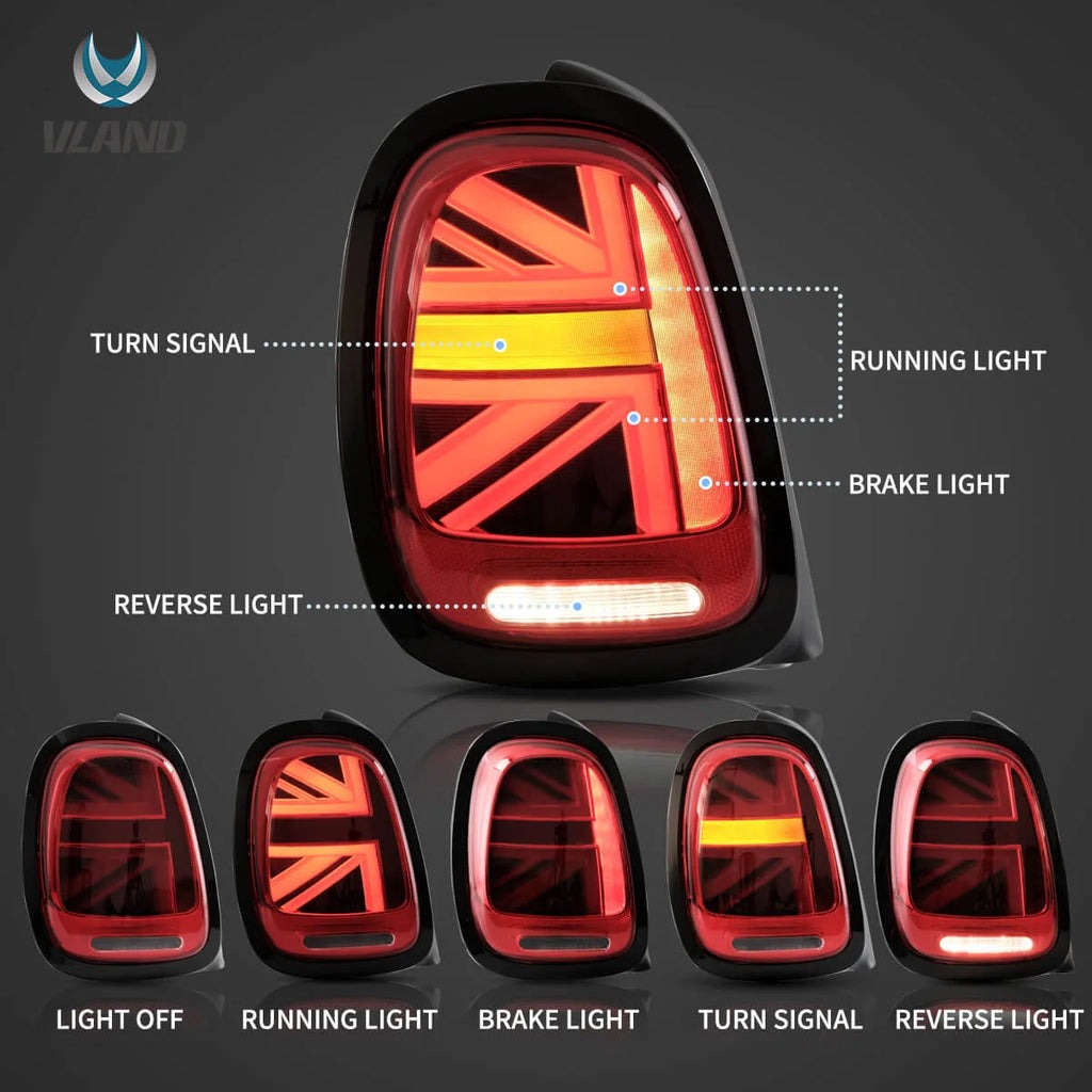 Voll LED Rückleuchten Set für MINI Cooper F55 F56 F57 2014-2017 6-Pin rot