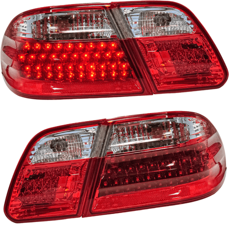 LED Rückleuchten Set für Mercedes W210 E-Klasse 1995-03.2002 in rot weiß - CR Tuning