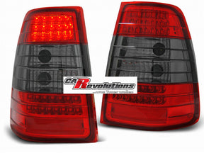 LED Rückleuchten in rot matt für Mercedes W124 E-Klasse KOMBI 09.1985-1995 - CR Tuning