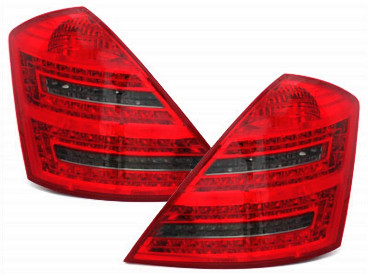 Für Mercedes W221 LED Rückleuchten in rot matt 2005-2009