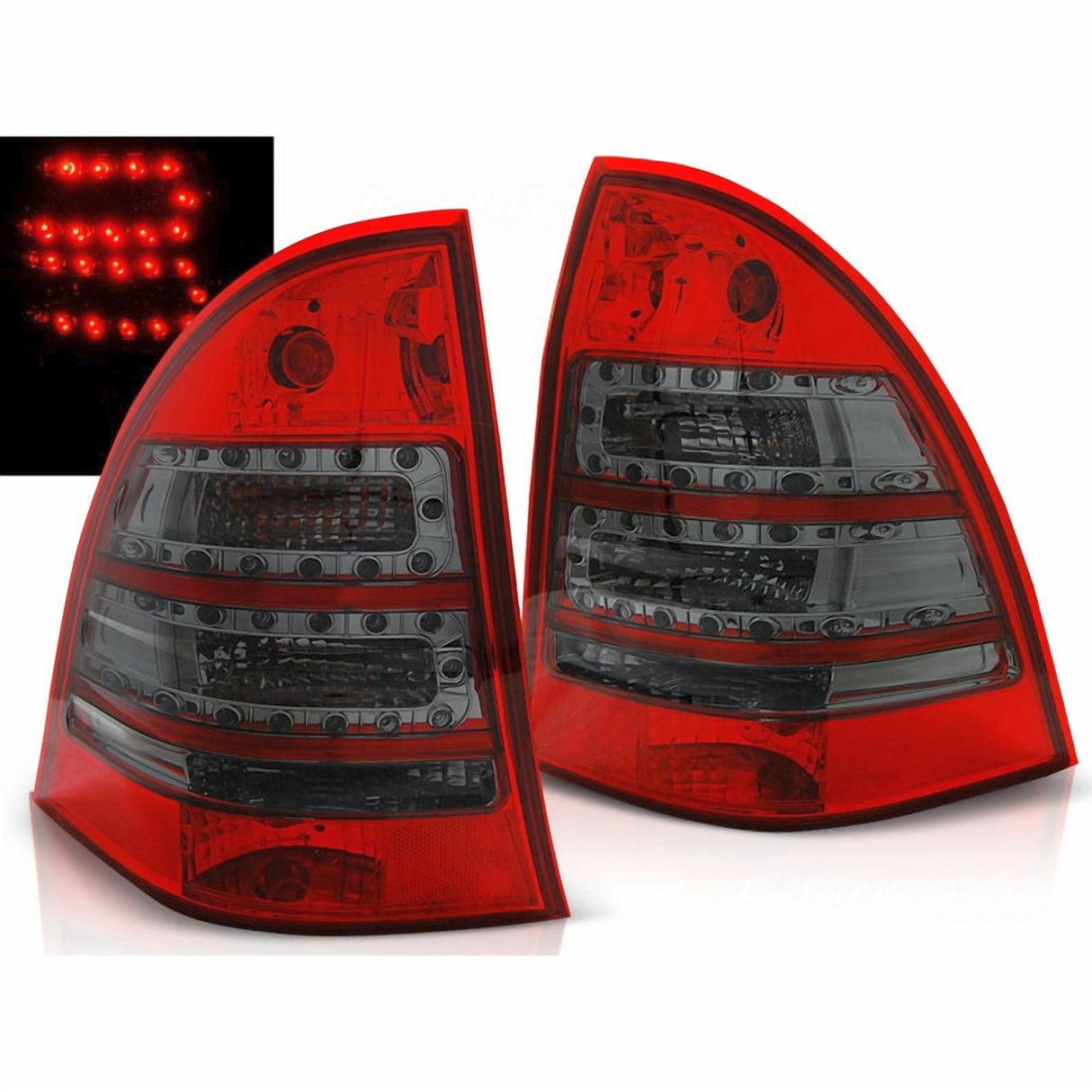 LED Rückleuchten in rot matt für Mercedes C-Klasse W203 T-Modell 2000-2007