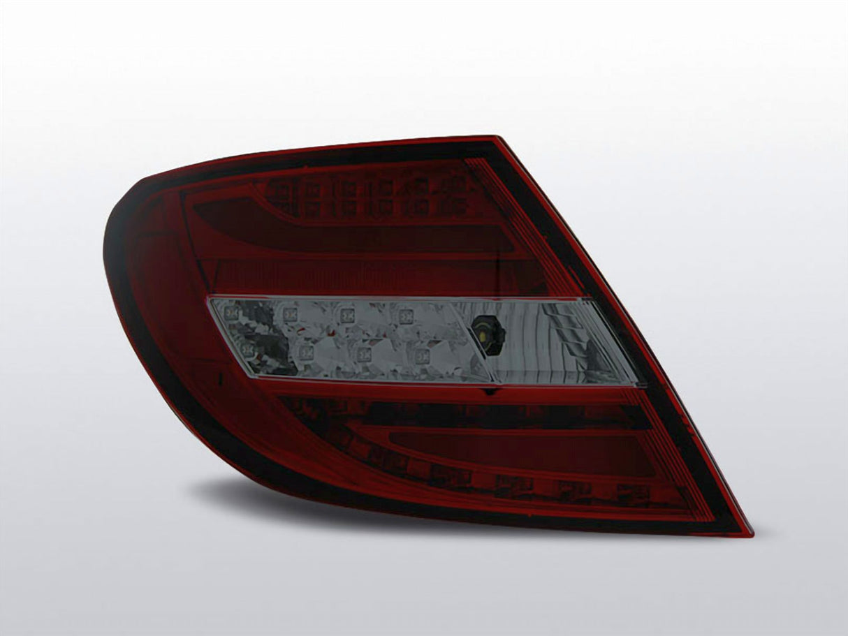 LED Lightbar Rückleuchten in rot matt für Mercedes C-Klasse W204 Limo 2007-2010