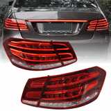 Voll LED Rückleuchten Set Rot für Mercedes E-Klasse W212 Limo 2009–2013 mit LED Lightbar & Dynamischem Blinker