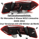 Voll LED Rückleuchten Set Rot für Mercedes E-Klasse W212 Limo 2009–2013 mit LED Lightbar & Dynamischem Blinker