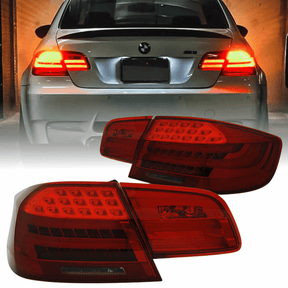 LED Lightbar Rückleuchten Rot Smoke für BMW 3er E92 Coupé, Tuning Rücklichter