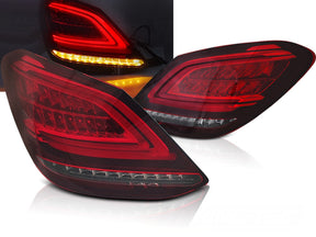 LED dynamische Rückleuchten Mercedes W205 Limousine 2014-03/2018 rot mit gelben Blinkern