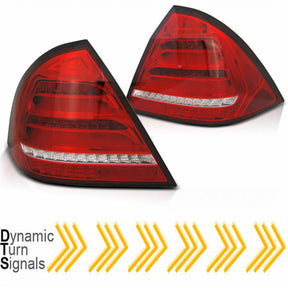 Dynamische rote LED Rückleuchten für Mercedes W203 C Klasse 2004-2007, dynamische Blinker