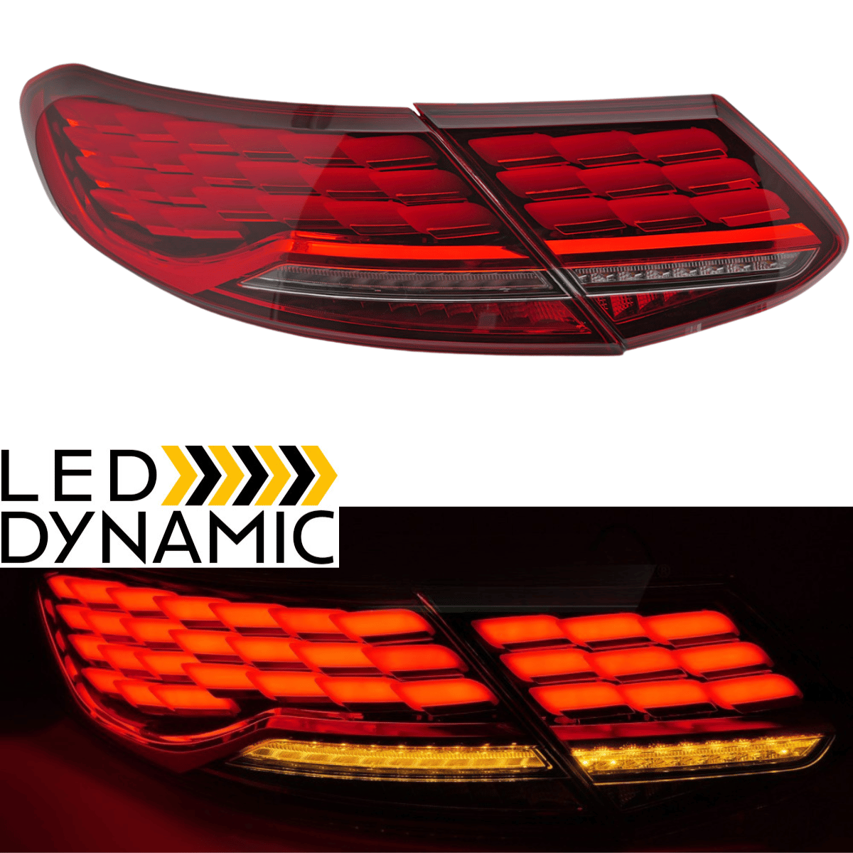 Voll LED Rückleuchten Set Rot für Mercedes C-Klasse C205 Coupé 2014–2021 mit Welcome Light & Dynamischen LED Blinkern