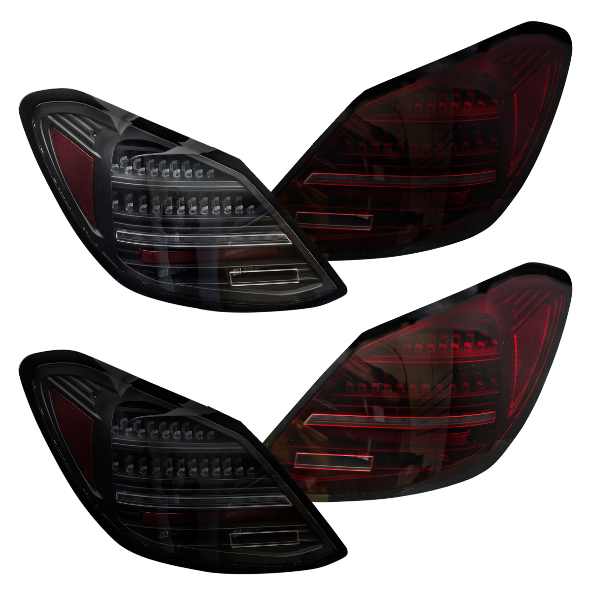 Voll LED Rückleuchten Set für C-Klasse W205 Limousine 2014–2021 mit Dynamischem Blinker & Welcome Light