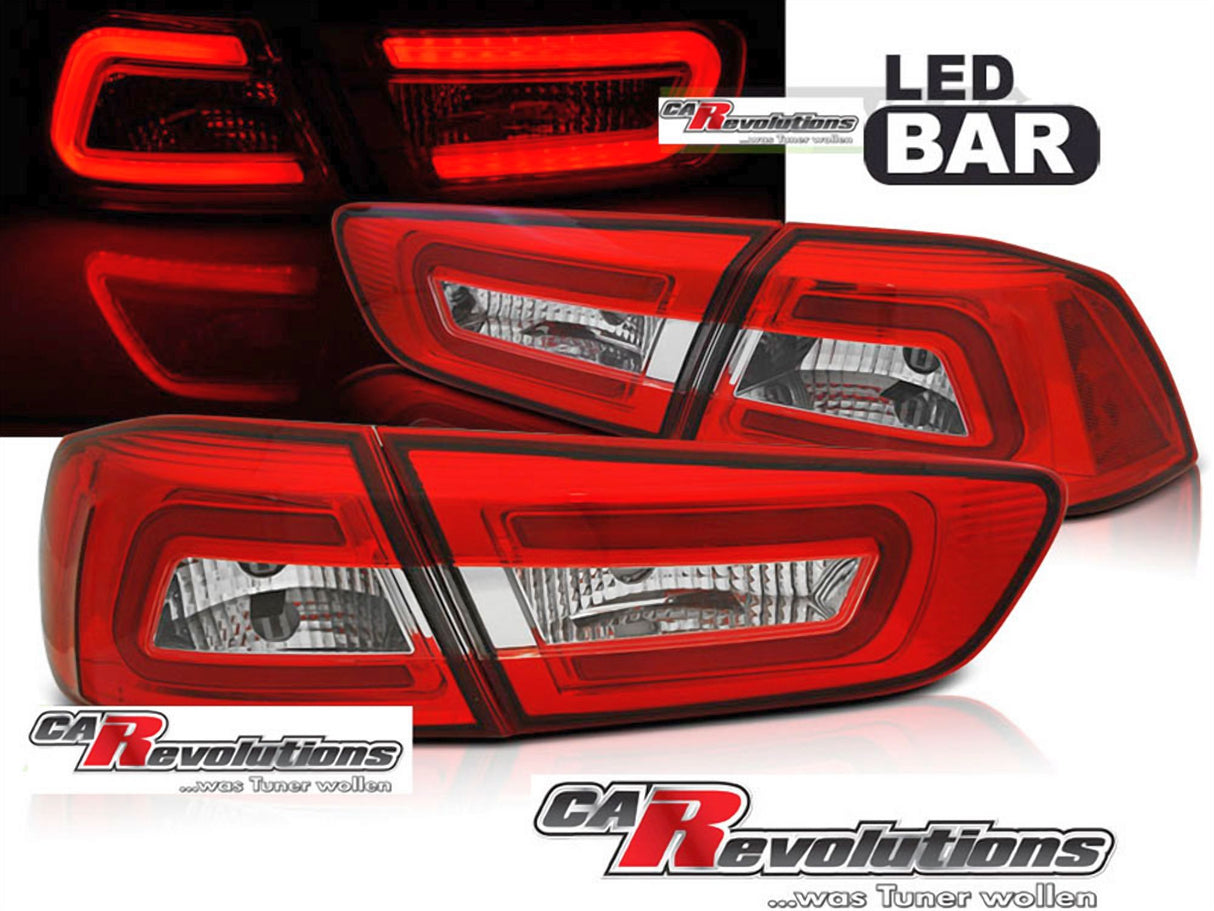 Led LightBar Rückleuchten rot klarglas für Mitsubishi Lancer CY0 2008--2011