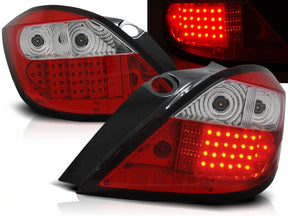 LED Rückleuchten rot weiß Opel Astra H 5 Türer, Tuning Rücklichter mit LEDs