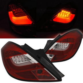 LED Rückleuchten Rot-Weiß für Opel Corsa D 3-Türer 04.2006-2014 Lightbar