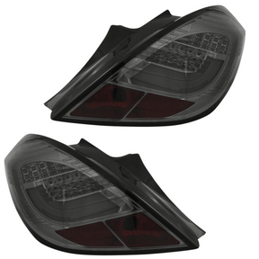 LED Rückleuchten für Opel Corsa D 3-Türer 2006-2014 Lightbar Design schwarz getönt