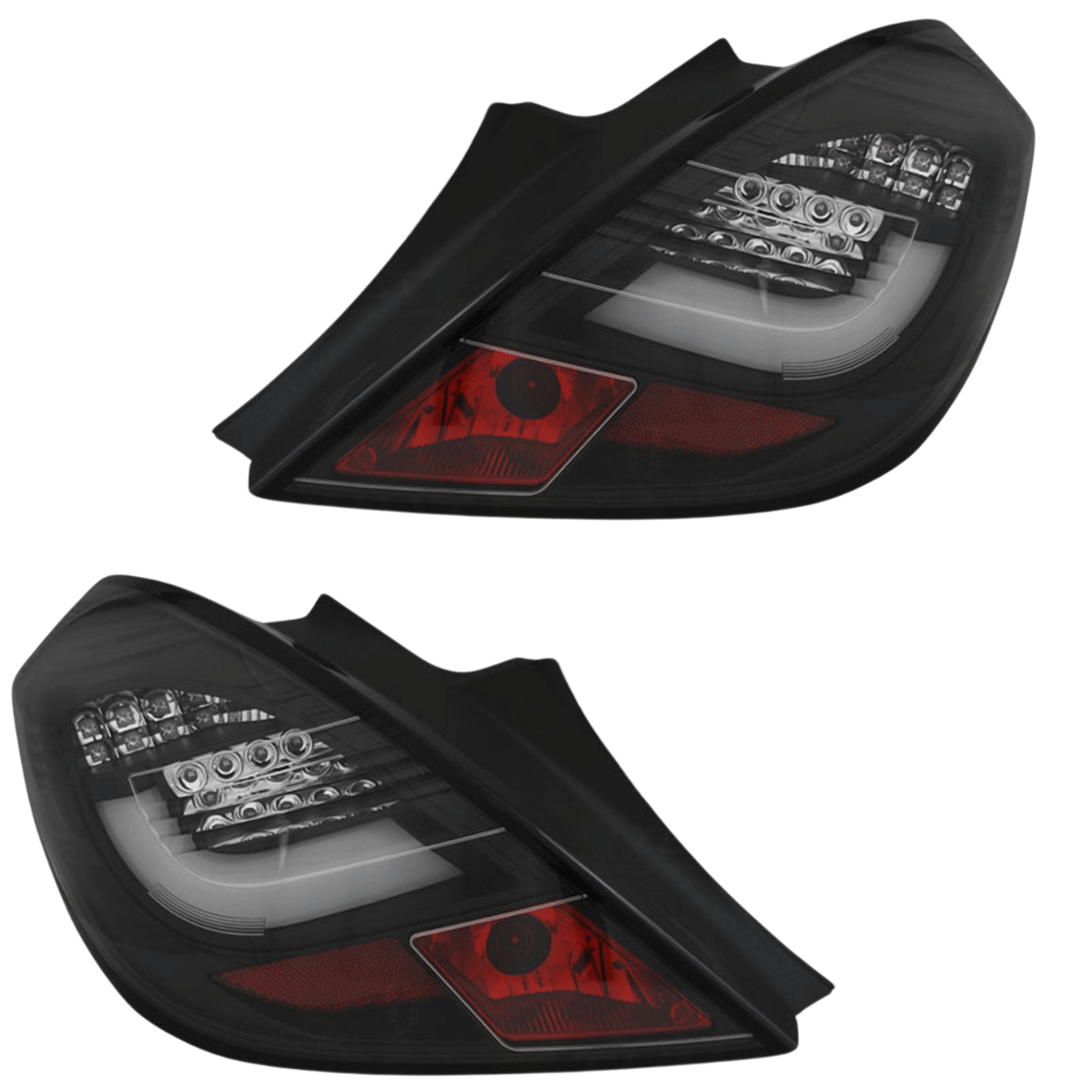 LED Rückleuchten Set Schwarz für Opel Corsa D 3-Türer 04.2006-2014 Lightbar