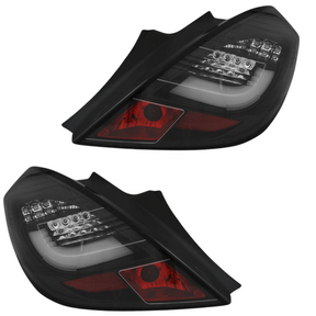 Schwarze LED Rückleuchten für Opel Corsa D 3-Türer 06-14 Lightbar Set