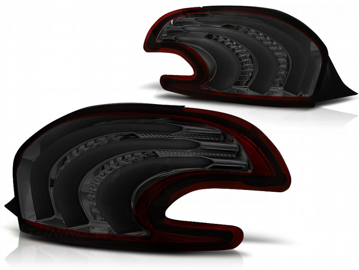 LED Lightbar Rückleuchten in rot matt für Peugeot 208 4.2012-06.2015